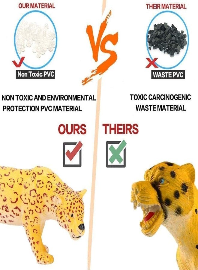 Mallexo مجموعة ألعاب حيوانات أليفة واقعية من ماليكسو للأطفال من عمر 3 سنوات فما فوق | 12 قطعة من الألعاب التعليمية، مجموعة شخصيات حيوانات المزرعة والغابة كبيرة الحجم، هدية مثالية للأولاد والبنات والأطفال الصغار في أعياد الميلاد (حيوانات المزرعة) - Image 5